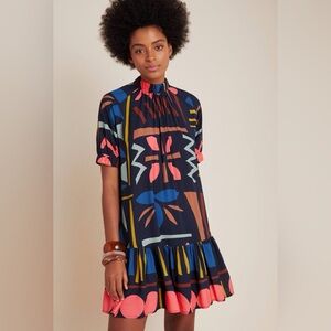 Anthropologie Corey Lynn Calter Meryl Tunic Dress multicolor geo est SZ M/L